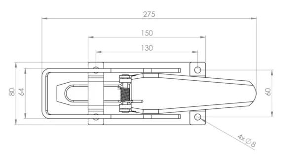 Zungenverschluss 275x80mm Anhänger Shop