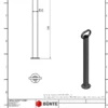 Rohrstütze 48x600mm mit Bügelgriff Anhänger Shop